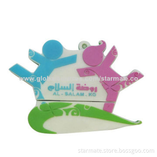 Custom Shape USB Flash Drive, Made of Rubber Material, High-speed 2.0 Interface